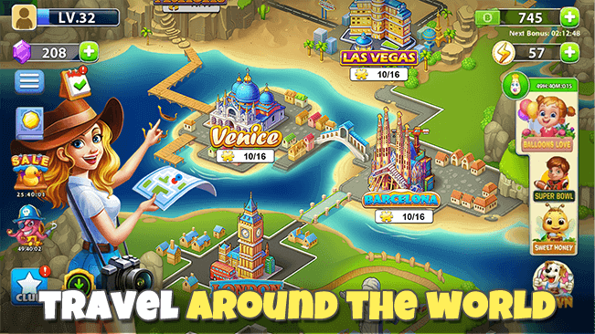 travel around the world-bingo game